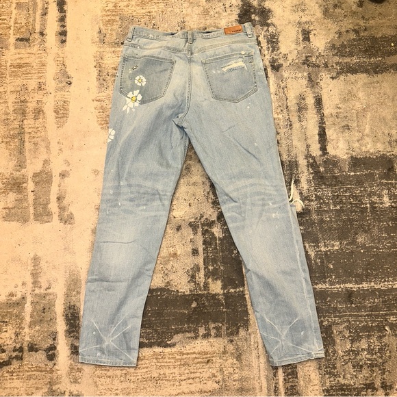 Express Boyfriend High Rise Jeans, Distressed and Embellished - Picture 3 of 6